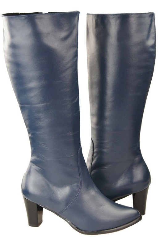 Damenstiefel, Naturleder, Marineblau 982 ElitaBut