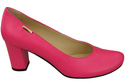 Klassische Damen Neon Pink Leder Mandel Nase Pumps 201 ElitaBut