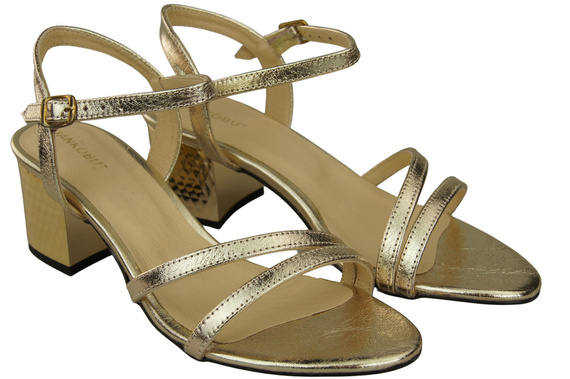 Damenschuhe Gold Naturleder 197 Sandalen, die den Fuß sinnlich enthüllen ElitaBut
