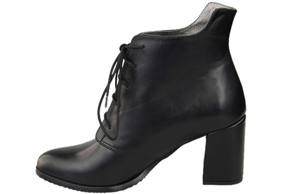 Winter-Schnürstiefel für Damen, Naturleder, Schwarz 174, von ElitaBut