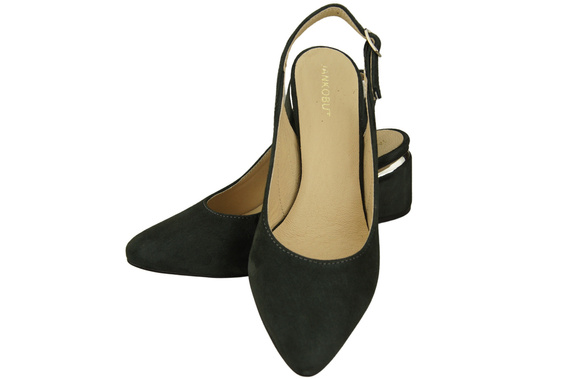 Damensandalen aus natürlichem Wildleder Graphit Eleganz und Komfort 196 von ElitaBut