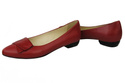 Damenschuhe Ballerinas Rot, Naturleder 988 ElitaBut