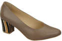 Damenschuhe Cappuccino-Pumps Naturleder mit Zierabsatz 158 ElitaBut