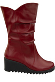 Winter-Keilstiefel für Damen, Naturleder, Rot 140 ElitaBut
