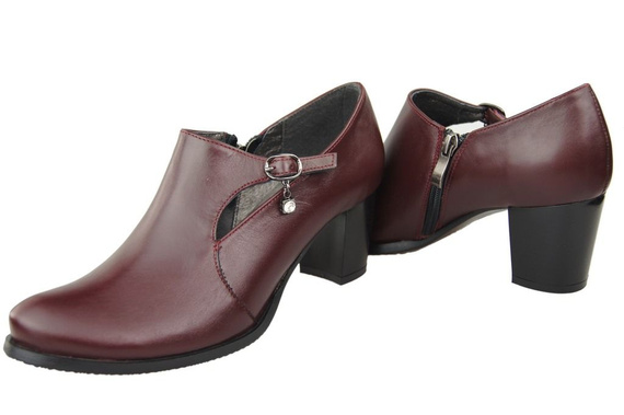 Damenstiefel aus Naturleder, Burgunderrot 109 ElitaBut