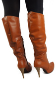 Damen-Plateaustiefel, Naturleder, Rot 120 ElitaBut