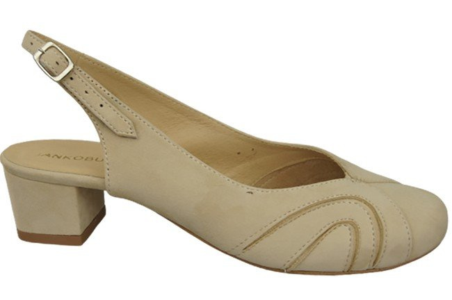 Damenschuhe Sandalen, Naturleder, Wildleder, Beige 842 von ElitaBut