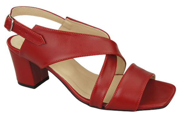 Damenschuhe Sandalen Rot Naturleder 149 ElitaBut