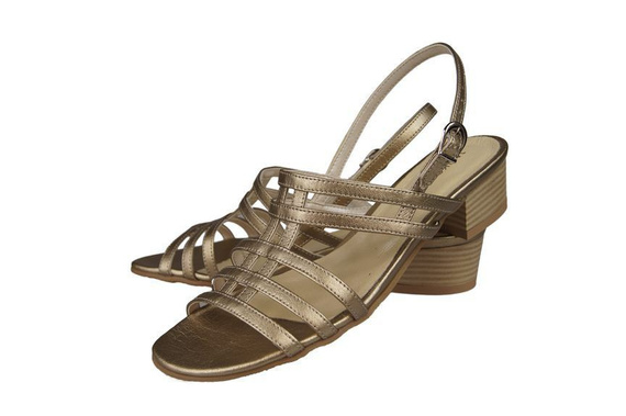 Damenschuhe Sandalen mit flachem Absatz Gold 622 ElitaBut