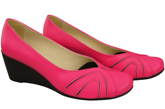 Damen Schwarz Naturleder Gestiefelte Neon Rosa 828 ElitaBut