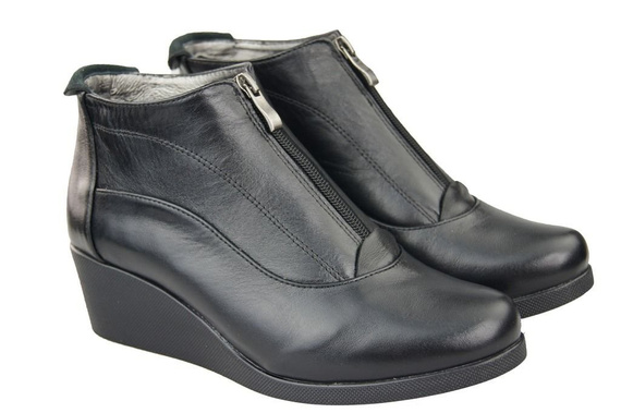 Winter-Damenstiefel, Naturleder, Schwarz 133 von ElitaBut