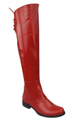 Schuhe Damenstiefel Stiefel Overknee-Stiefel Naturleder Rot 121 ElitaBut