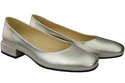 Bequeme Frauen Schuhe Silber Flats Natural Leder 204 ElitaBut