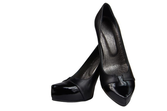 Damenschuhe Pumps, Naturleder, Schwarz 897 ElitaBut