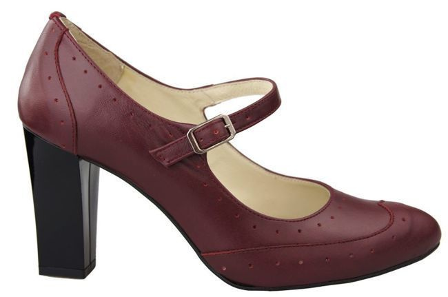 Damenschuhe Pumps, Naturleder, Burgund 958 ElitaBut