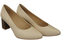 Damenschuhe Beige Pumps Naturleder mit Zierabsatz 157 ElitaBut