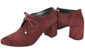 Damenschuhe, Burgunderschuhe, Naturveloursleder 183 ElitaBut