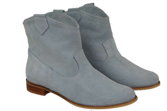 Schuhe Damenstiefel Frühling / Herbst, natürliches Veloursleder, Blau 132 L ElitaBut