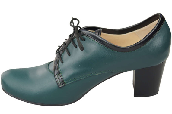 Schuhe Damenschuhe, Schnürschuhe, Naturleder, Malachit 758 ElitaBut