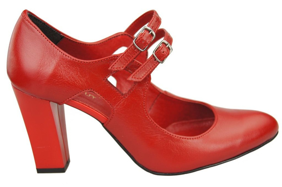 Damenschuhe Pumps Rot Naturleder 105 ElitaBut