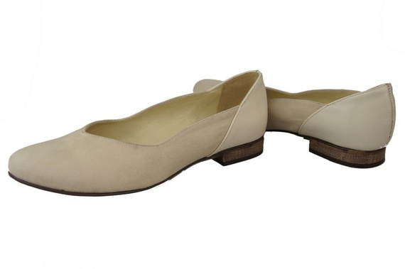 Damen-Ballerinas, Naturleder, Beige 984 ElitaBut