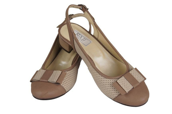 Damenschuhe Sandalen, Naturleder, Cappuccino Beige 776 ElitaBut