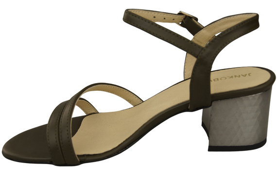 Damenschuhe Olivgrünes Naturleder 197 Sinnlich freizügige Fußsandalen ElitaBut