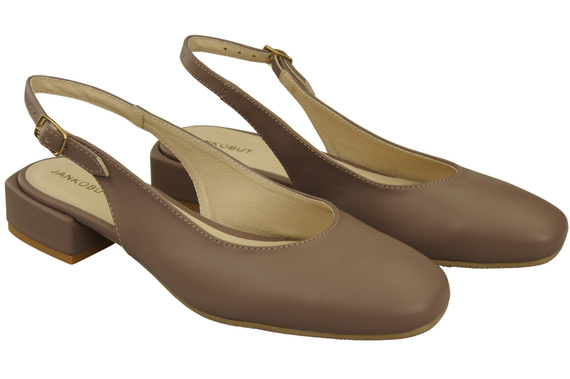 Damen Schuhe Sandalen Cappuccino Dunkel Flacher Absatz Naturleder 206 ElitaBut