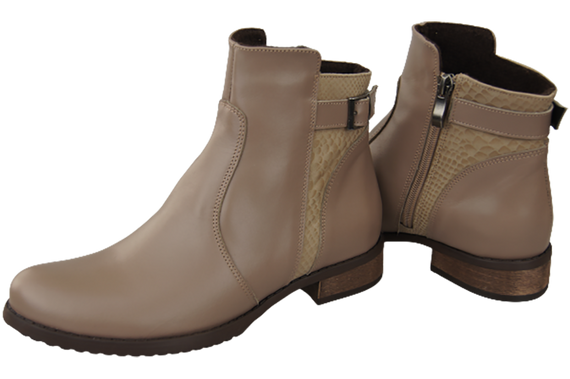 Damen-Winterstiefel, Naturleder, Cappuccino 156, von ElitaBut