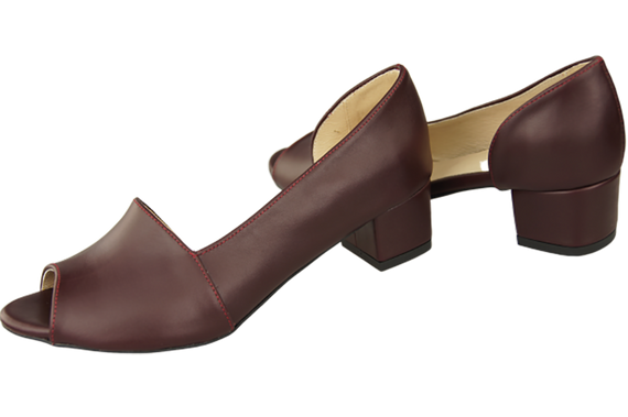 Damenschuhe Burgunderrote Sandalen, Naturleder 147 ElitaBut