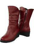 Winter-Keilstiefel für Damen, Naturleder, Rot 140 ElitaBut