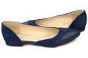 Damenschuhe Ballerinas Marineblau, Naturleder, Wildleder 146 ElitaBut