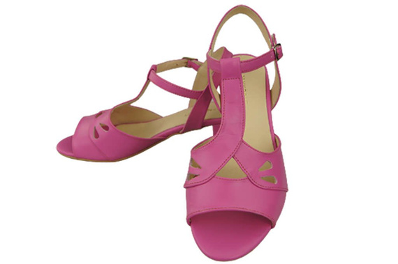 Damenschuhe Sandalen Fuchsia Naturleder 169 ElitaBut