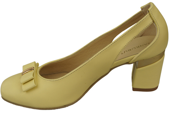 Schuhe Damen Banana Pumps aus Naturleder mit dekorativem Absatz 199 ElitaBut