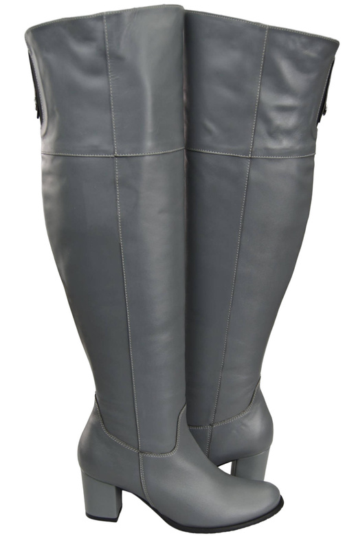 Footwear Kniehohe Overknee-Stiefel für Damen, Naturleder 190, Grau ElitaBut