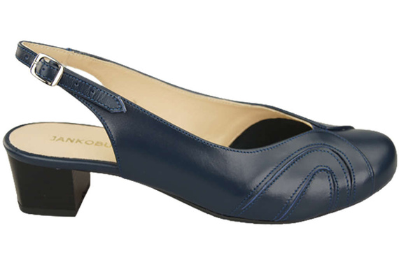 Damenschuhe Sandalen, Naturleder, Marineblau 842 ElitaBut