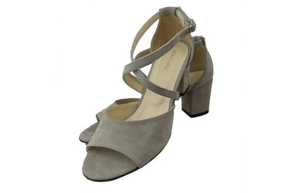 Damenschuhe Sandalen Popiel, Naturleder, Wildleder 111 ElitaBut