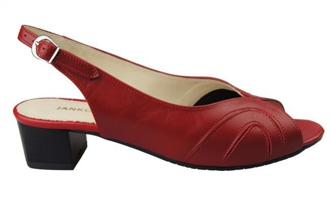 Damenschuhe Sandalen, Naturleder, Rot 991 ElitaBut