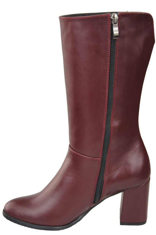 Damen-Halbstiefel, Naturleder, Burgunderrot 189 ElitaBut