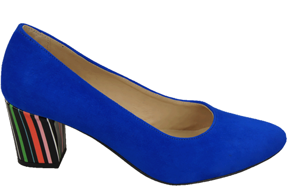 Damenschuhe Azure Pumps Natürliches Wildleder mit dekorativem Absatz 158 von ElitaBut