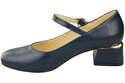 Damenschuhe Marineblau Riemchenpumps Naturleder 202 ElitaBut