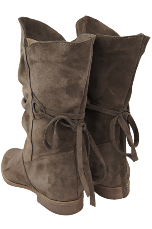 Damenstiefel Frühling / Herbst, Naturveloursleder, Braun 999 L ElitaBut