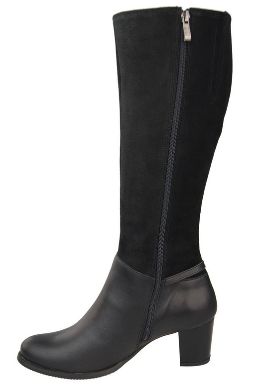 Schuhe Damenstiefel, Naturleder 101 Schwarz ElitaBut
