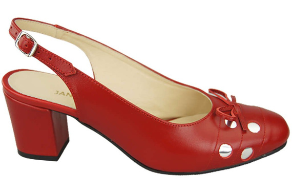 Damenschuhe Sandalen Rot Naturleder 167 ElitaBut