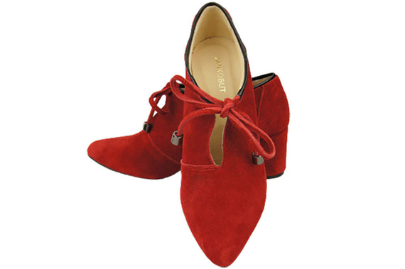 Damenschuhe Rote Schuhe, natürliches Veloursleder 183 ElitaBut