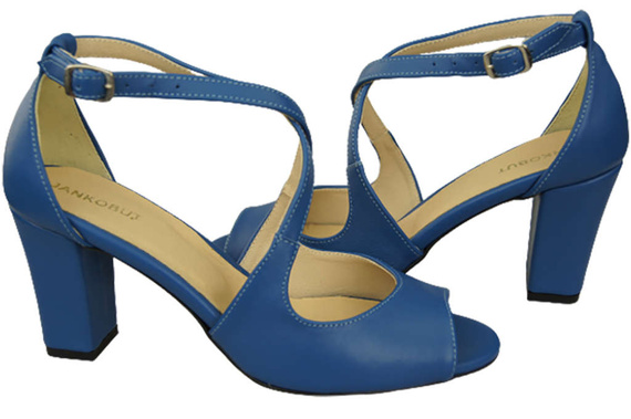 Damenschuhe Sandalen Blau Naturleder 186 ElitaBut