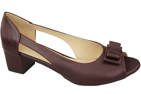 Damenschuhe Burgunderrote Sandalen, Naturleder 145 ElitaBut