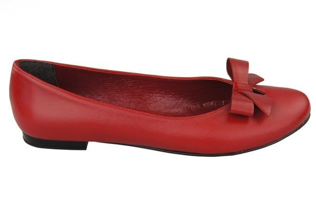 Damen Ballerinas Rot, Naturleder 998 ElitaBut