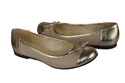 Damen-Ballerinas, durchbrochen, Naturleder, goldbeige 661 ElitaBut