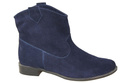 Schuhe Damen-Stiefeletten Frühling / Herbst, natürliches Veloursleder, Marineblau 132 L ElitaBut